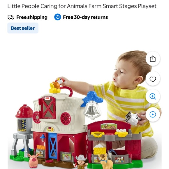 Little People Caring for Animals Farm Smart Stages Playset - Picture 3 of 4